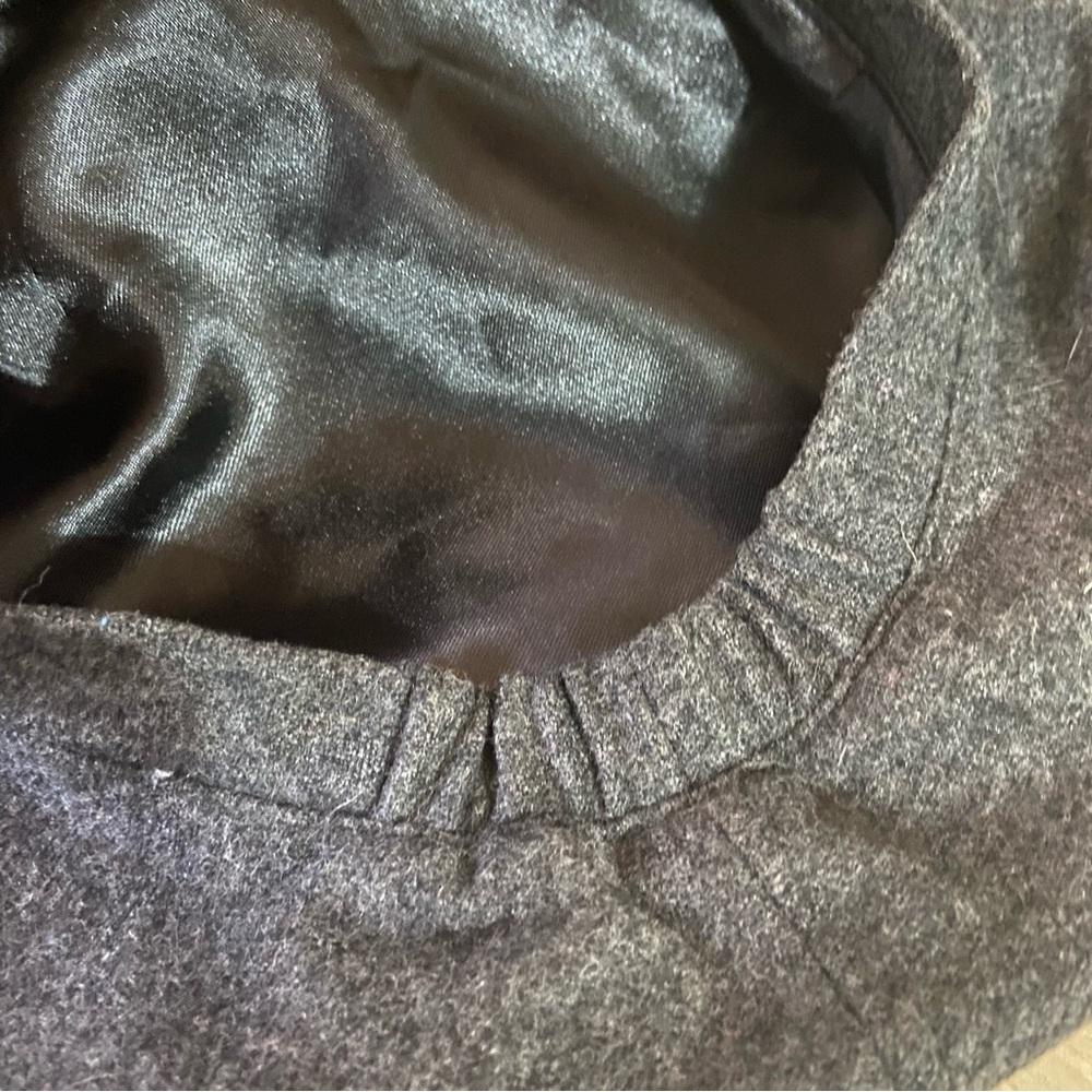 Vintage Wool Classic French Beret Parisian Beanie Bonnet Hat Lined Gray One Size - Picture 4 of 12